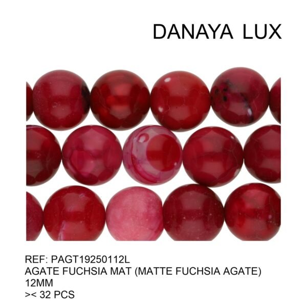 FUCHSIA AGATE MATTE 12MM