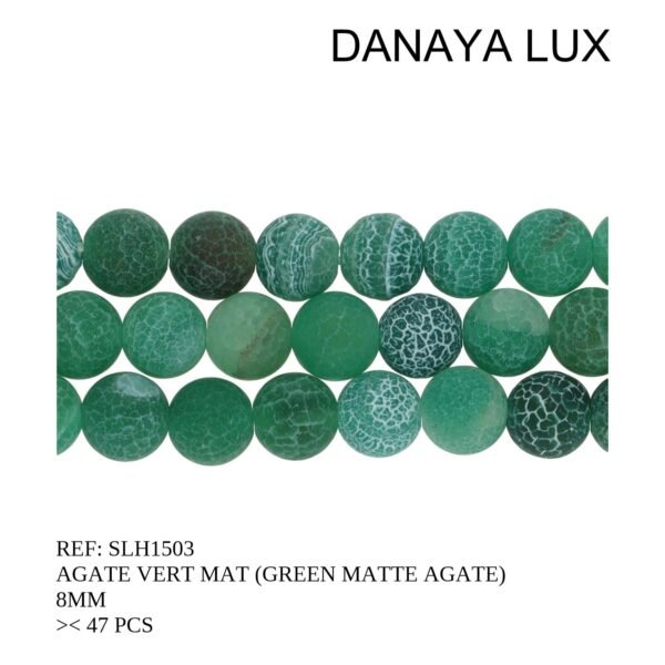GREEN MATTE AGATE 8MM