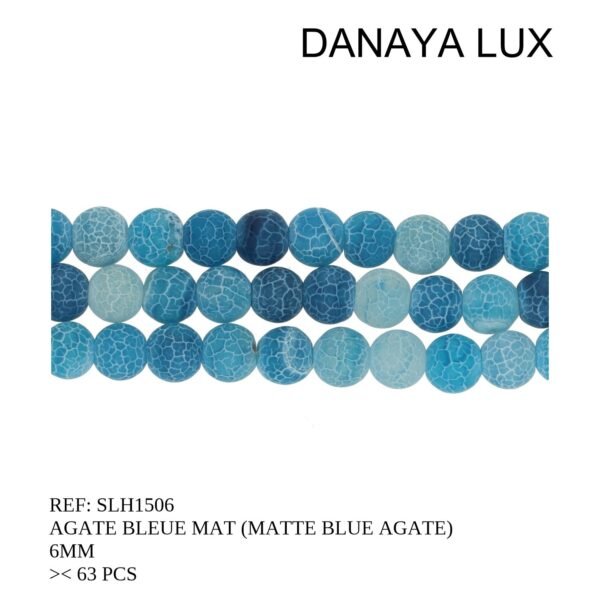 MATTE BLUE AGATE 6MM
