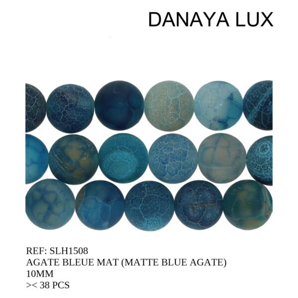 MATTE BLUE AGATE 10MM