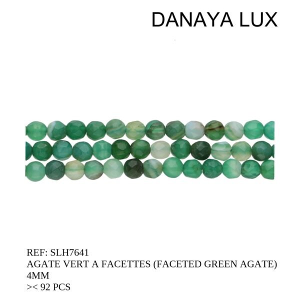 FACATED GREEN AGATE 4MM