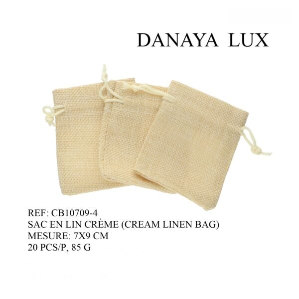 SAC EN LIN CREME 7X9
