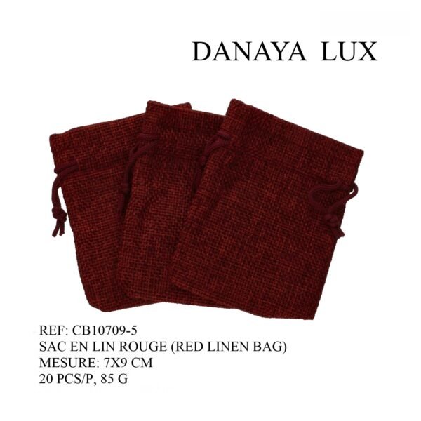 SAC EN LIN ROUGE 7X9