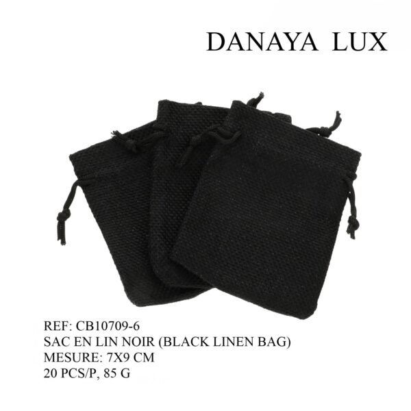 SAC EN LIN NOIR 7X9