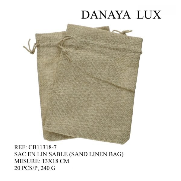 SAC EN LIN SABLE 13X18